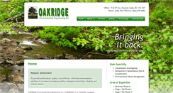 Desktop Screenshot of oakridgeenvironmentalengineering.com